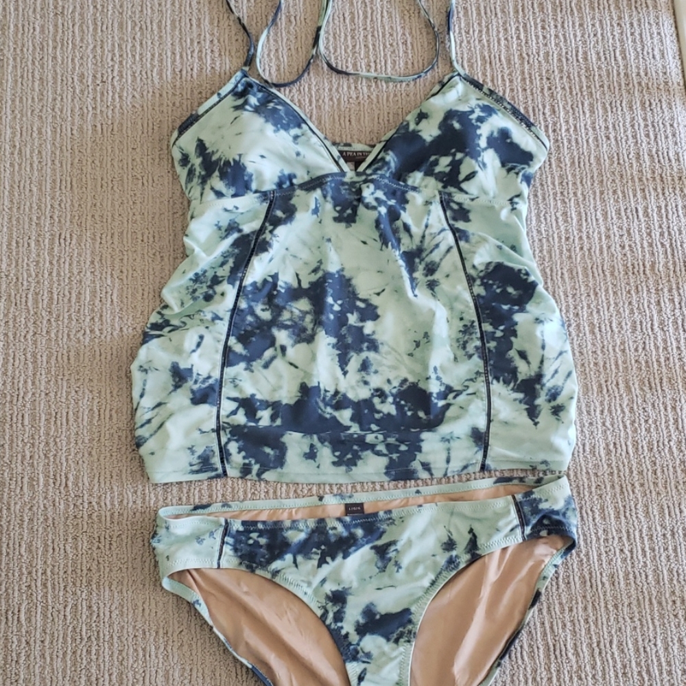 Pea in the pod tie dye maternity swimsuit